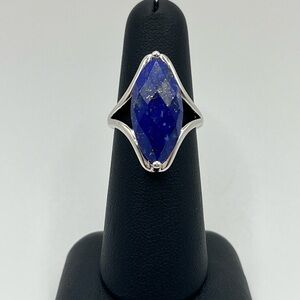 Elegant Blue Silver Ring